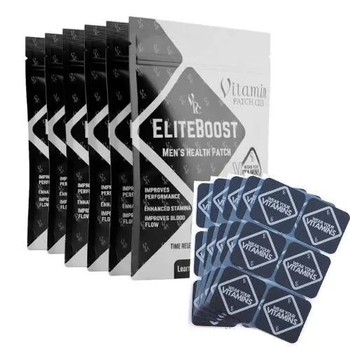 EliteBoost Men's Patch Reviews - Men's Health & Vitality Supplement Bottle