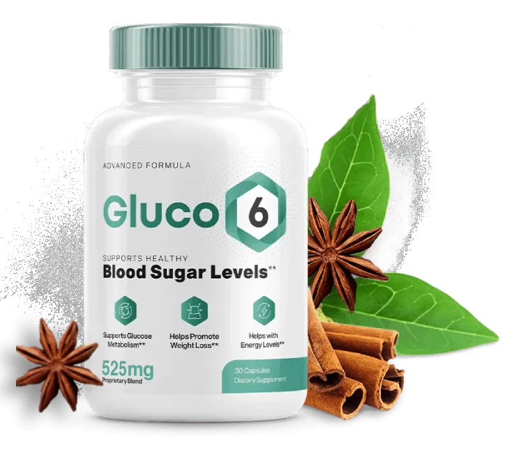 Gluco6 Reviews - Blood Sugar Management Supplement Bottle