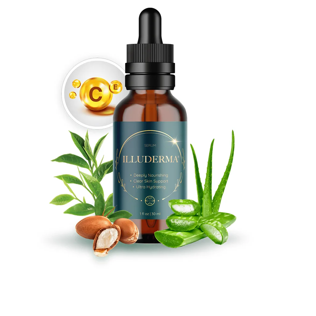 Illuderma Reviews - Skin Health & Anti-Aging Supplement Bottle
