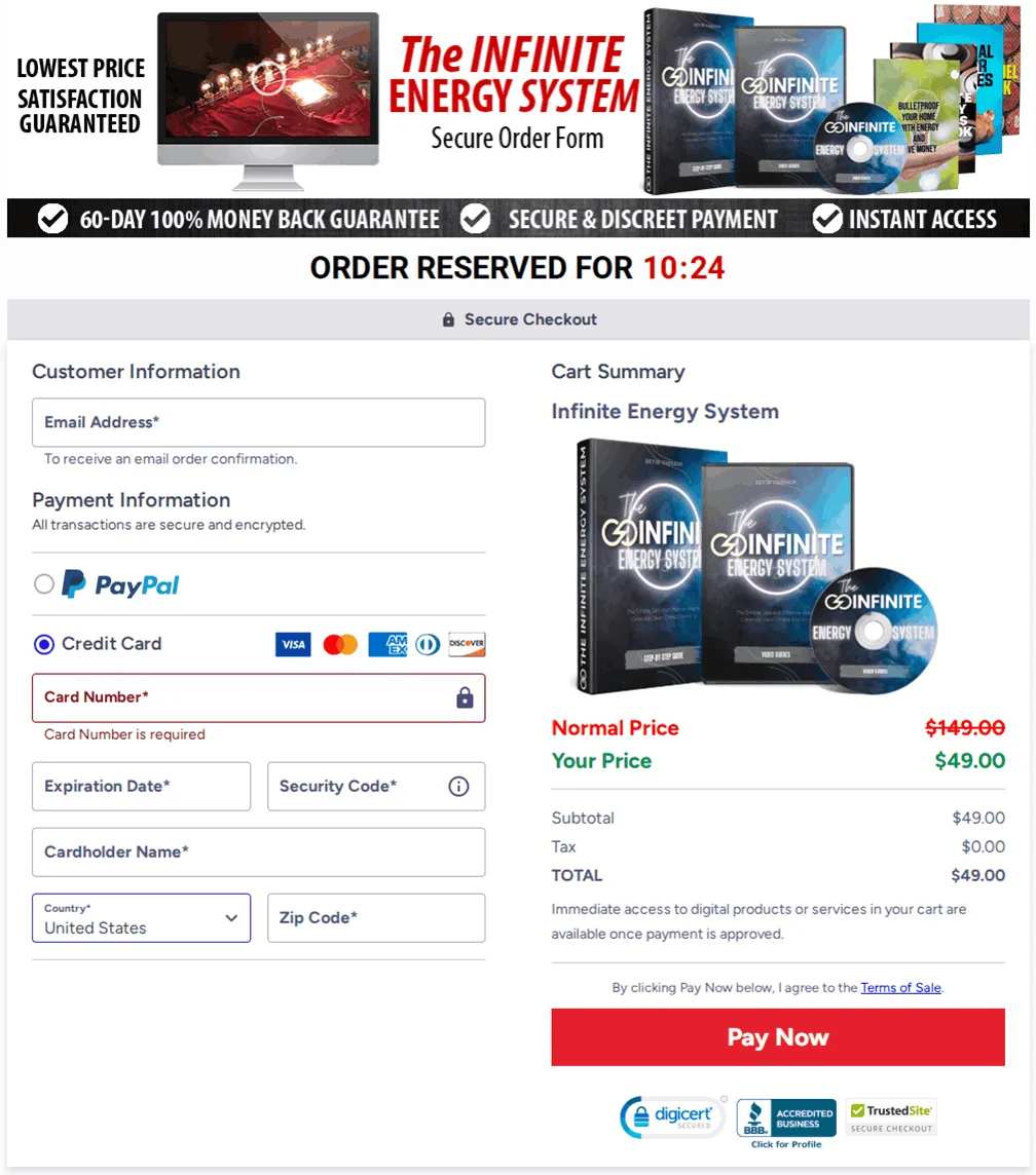 Infinite Energy System Reviews - General Fitness & Wellness Supplement Bottle