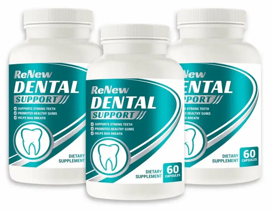 Renew Dental Support Reviews - Oral Health & Dental Supplement Bottle