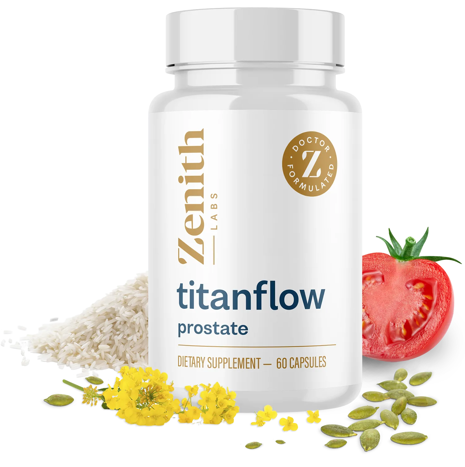 Titanflow Reviews - Men's Health & Vitality Supplement Bottle